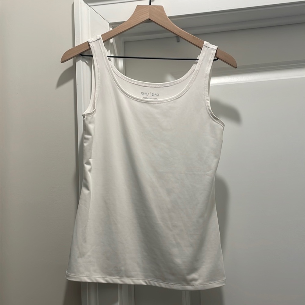 White House Black Market Classic Ivory Tank Top